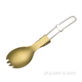 Spork Spork e colher dobrável de titânio para caminhadas